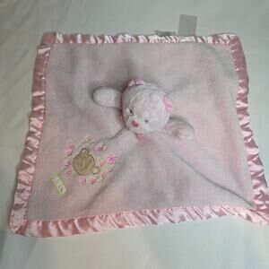Small Wonders Pink Plush Replacement Bear Lovey Security Blanket Rattle